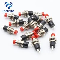 IMC Hot 10Pcs Red Cap SPST Momentary Mini Pushbutton Switch DC 50V 0.3A