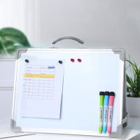 Foldable Erase Whiteboard Portable Drawing Writing Message Board with Marker Pen Magnetic Buttons