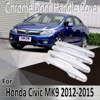 【Taste life】สำหรับ Honda Civic MK9 2012 2015หรูหรา2013 2014สติกเกอร์จัดแต่งทรงผมตกแต่งโครเมี่ยมมือจับประตูปกอานิสงส์อุปกรณ์เสริมในรถยนต์