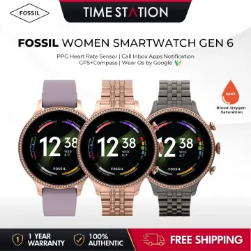Fossil Gen 6 44mm Wellness Edition Touchscreen Smartwatch Heart Rate, Blood  Oxygen, Activity Tracking, GPS, Speaker, Smartphone Notifications 