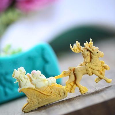 【❖New Hot❖】 RTERT54634 ชุดพิมพ์ทำเค้กซิลิโคนรูปกวางเลื่อนคุกกี้ฟองดองเค้กสำหรับช็อคโกแลตลูกกวาดเครื่องมือพิมพ์ตกแต่งเค้ก