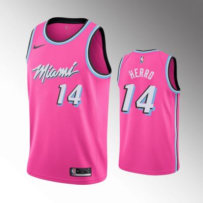 Top-quality Authentic Sports Jersey Mens Miami Heat 14 Tyler Herro 2018-19 Pink Jersey - Earned Rookie