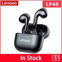 【Audio player】Lenovo หูฟังบลูทูธหูฟังไร้สาย LP40,หูฟังสเตอริโอหูฟังสำหรับโทรศัพท์กีฬาควบคุมด้วยระบบสัมผัส