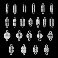 New 2sets Round Strong Magnetic Clasps Fit Bracelets Necklace Rhodium End Clasp Connectors for Jewelry Making DIY Jewelr