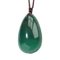 Green Aventurine Necklace Natural Water Drop Green Aventurine Pendant Green Crystal Charm Handmade Jewelry for Women Men welcoming