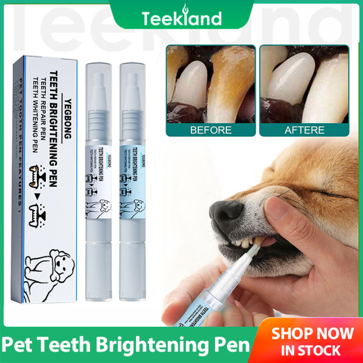 Teekland Pets Teeth Brightening Pen Dogs Cats Tartar Remover Dental ...