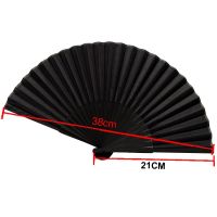 【CW】 Free Shipping 1pcs Coffee Black Chinese Japanese Full Bamboo Hand Fan Bamboo Hand Held Folding Fan With Free Tassel For Gift