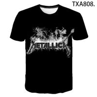 COD DSFDGDFFGHH 2021 summer new fashion mens and womens Metallica 3D Printed pattern mens shirt large size short-sleeved T-shirt