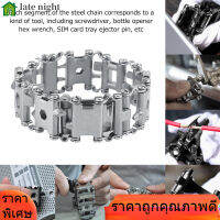 【สินค้าขายดี】29 ใน 1 Multifunctional Multifunctional Tool Bracelet สแตนเลสเครื่องมือกลางแจ้งสร้อยข้อมือแบบพกพาสร้อยข้อมือสไตล์พังค์