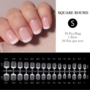 UR SUGAR 30Pcs Nail Tip Nude French Fake Nail Fashion Wearable False Nails