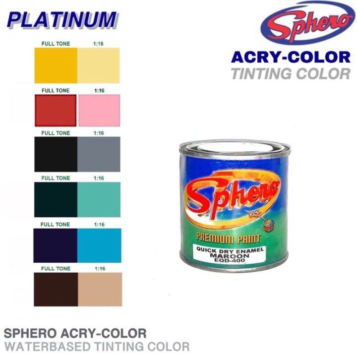 1/4L Sphero Latex AcryColor Waterbased Tinting Color Paint Colorant