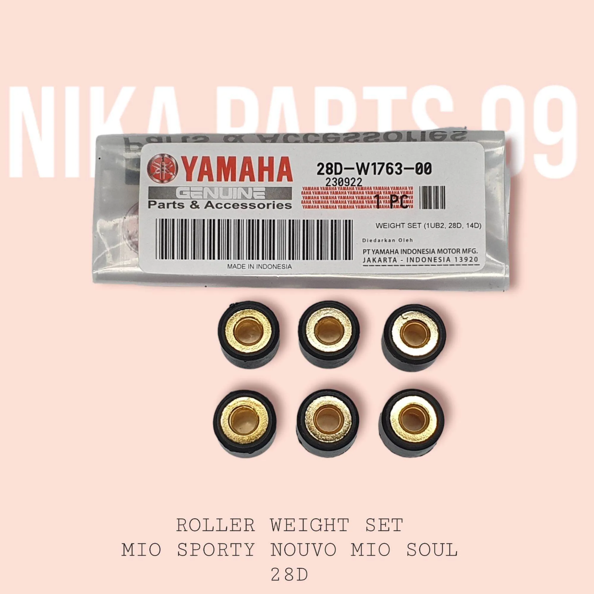 Roller Weight Set 28D-W1763-00 Yamaha Mio Sporty Mio Soul Nouvo 