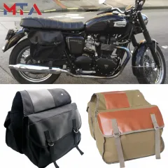 Black Brown Motorcycle Side Bag Saddle Bags Men Shoulder Bags Briefcase  Motocross Side Saddlebags Large capacity