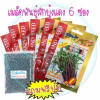 เมล็ดพันธุ์ ผักบุ้งแดง 6 ซอง แถมปุ๋ยบำรุงฟรี