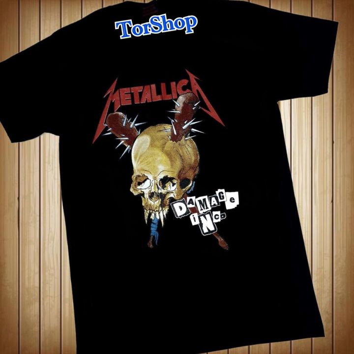 miinshop-เสื้อผู้ชาย-เสื้อผ้าผู้ชายเท่ๆ-เสื้อวง-acdc-เสื้อวง-metallica-ไม่มีตะเข็บข้างลำตัว-เสื้อผู้ชายสไตร์เกาหลี