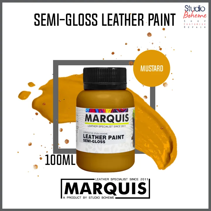 mustard leather paint
