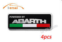 1-4Pcs รถจัดแต่งทรงผม ABARTH 3D ป้ายสัญลักษณ์3M อลูมิเนียมสติกเกอร์สร้างสรรค์สำหรับ Fiat Abarth Viaggio Punto 124 125 500สติกเกอร์