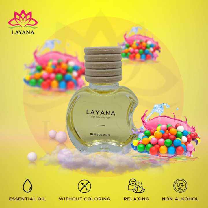 Layana Parfum Mobil dan Ruangan Aroma Bubble Gum Essential Oil Non