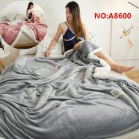 thicken Thicken and increase Sherpa Fleece Throw Blanket Double-Sided Super Soft Luxurious Plush Blanket Throw Size Grey