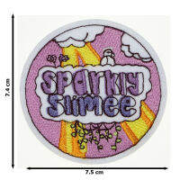 JPatch - (Sparkly Slimee) วลี คำคม คำพูด คำแสลง หลากสี สดใส เก๋ไก๋ ตัวรีดติดเสื้อ อาร์มรีด อาร์มปัก มีกาวในตัว การ์ตูนสุดน่ารัก งาน DIY Embroidered Iron/Sew on Patches