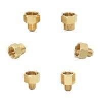 ๑ Brass 3/8 1/2 Inch M22 M14 M18 Threaded Connector Water Tap Copper Metal Threaded Water Pipe Coupler Faucet Adaptor 1pcs