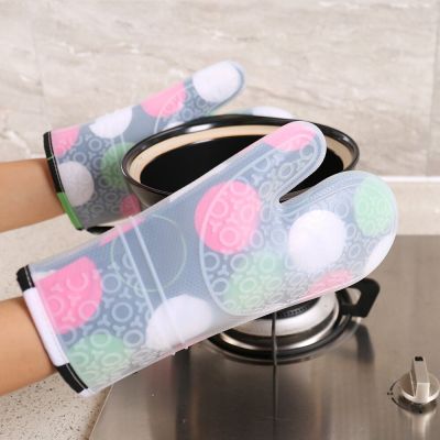 1PC Silicone Cleaning Gloves Kitchen Magic Silicone Print Dish Washing Glove for Household Scrubber Rubber Kitchen Clean Tool Safety Gloves