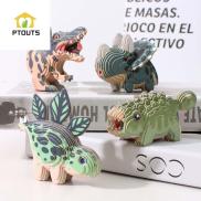Ptouts Đồ chơi mô hình lắp ráp khủng long thế giới cho trẻ em người lớn đồ