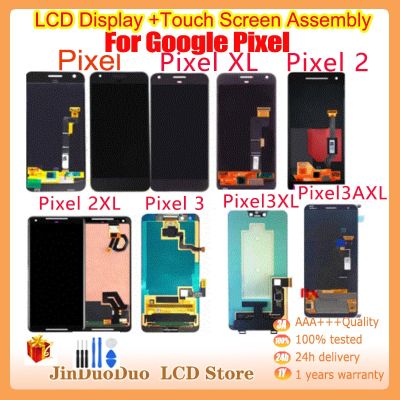 Amoled LCD สำหรับ Google Pixel 2 3 3A XL สัมผัสหน้าจอ LCD หน้าจอดิจิตอลแทนการประกอบสำหรับ Google Pixel XL 3AXL 3XL 2XL