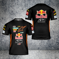 (ในสต็อก) เต็ม 3D แฟชั่น KTM ทีม Motocoss Red Bull Men _ S เสื้อยืดขนาด S-5XL (ชื่อเล่นและโลโก้ฟรี)