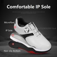 Pgm 2021 Golf Shoes Men Sports Shoes Knobs Buckle Golf Sneakers Lining Breathable Training Trainers Anti-Slip Waterproof Sneaker