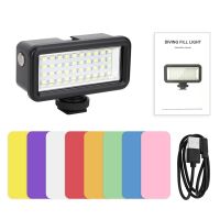 40 LED High Power Dimmable Waterproof Video Light Mini LED Lamp +Battery for GoPro10/DJI Action3 Camera