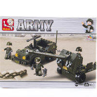 ProudNada Toys ของเล่นเด็กชุดตัวต่อเลโก้รถ+ปืนทหาร Sluban ARMY 138 PCS B5900