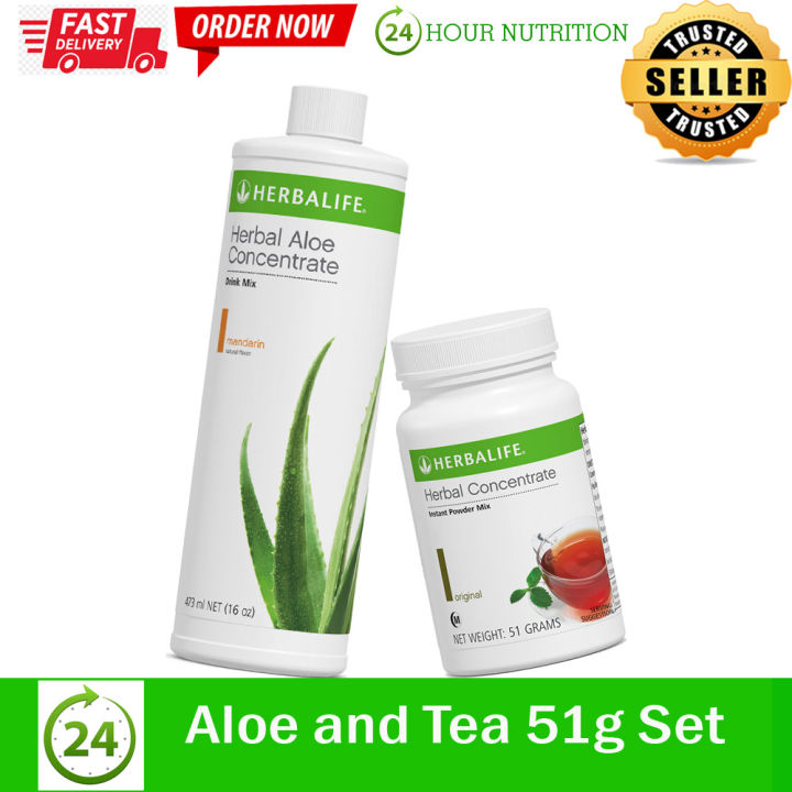 Herbalife Herbal Aloe Concentrate And Tea 51g Set Available In Original Mango And Mandarin 4086