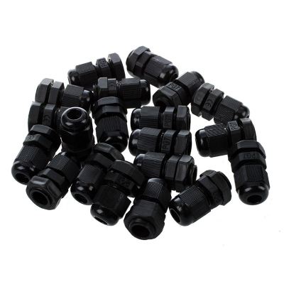 20 Pieces Black Plastic Waterproof Cable Gland Connector PG7