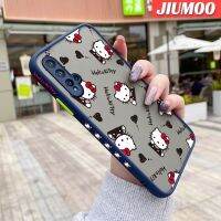 เคส JIUMOO สำหรับ Huawei P20 Lite 2019 Nova 5 Pro Nova 5i Pro การ์ตูนน่ารักลาย Hello Kitty บางดีไซน์ใหม่มีน้ำค้างแข็งโปร่งใสกันกระแทกเคสมือถือแข็งปลอกซิลิโคนคลุมทั้งหมดป้องกันกล้องนุ่ม