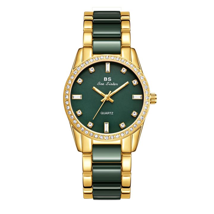 the-new-hot-hand-bracelet-watch-green-standard-ceramic-diamond-fa1629-restoring-ancient-ways