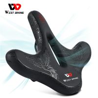 【LZ】▼☂  WEST BIKING Confortável Ergonômico Bicicleta Saddle Widen Bike Almofada Pad MTB Road Bike Sela Respirável À Prova de Choque Ciclismo Assento