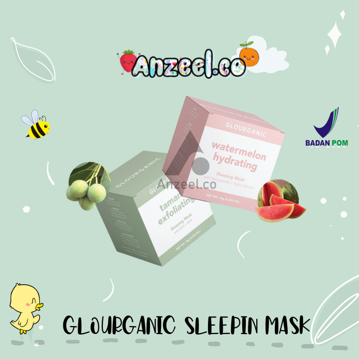 COD GLOURGANIC SLEEPING MASK WATERMELON HYDRATING TAMANU EXFOLIATING