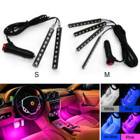 9 LED 24 In 1 Interior 5050 Car Atmosphere Lights Dash Floor Foot Strip Lights Adapter Decorative Lamp