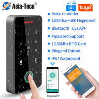 Bluetooth Tuya App Access Control IP67 Waterproof 13.56Mhz RFID Card Biometric Fingerprint Access Control System WG Output