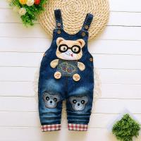 ienens ทารกเดินเตาะแตะชายกางเกงยาว denim overalls ยีนส์ จั๊มสูท ชุดทำงานเด็กเด็กเสื้อผ้าเสื้อผ้า ชุด กางเกง