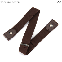 TOOL IMPROVER เข็มขัดไม่มีหัวเข็มขัดสำหรับผู้หญิงผู้ชายกางเกงยีนส์ชุดเดรสไม่มีหัวเข็มขัดปรับได้ยืดได้เข็มขัดที่มองไม่เห็นเข็มขัดดรอปชิป