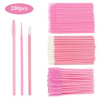 ✴✎ 200pcs Disposable Makeup Brushes Set Mascara Wands Applicator Lip Brushes Cotton Swab for Eyebrow Eyelash Extension Supplies Kit