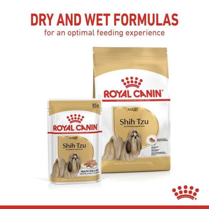 ส่งฟรี-ยกกล่อง-12-ซอง-royal-canin-shih-tzu-adult-pouch-loaf-อาหารเปียกสุนัขโต-พันธุ์ชิห์สุ-อายุ-10-เดือนขึ้นไป-โลฟเนื้อละเอียด-wet-dog-food-โรยัล-คานิน