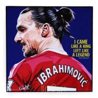 Zlatan Ibrahimovic #2 ซลาตัน อิบราฮิโมวิช AC Milan แมนยู รูปภาพ​ติด​ผนัง​ pop art พร้อมกรอบและที่แขวน ฟุตบอล​ กรอบรูป​​ ของขวัญ รูปภาพ