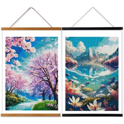 Diamond Painting Tool Accessories Wood Magnetic Hanging Frame For Canvas Diamond Painting Oil Painting Picture Wall Art Decor