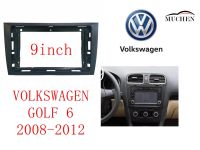 MUCHEN กรอบซีดีสเตอริโอสำหรับ Volkswagen Golf 6 2008-2012ขนาด9นิ้วกรอบแผงเครื่องเสียงแผงหน้าปัดวิทยุชุดเล่นเสร็จหน้าจอ2 Din