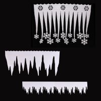 【LZ】☇₪◊  Espuma Snowflake Decoração de Natal Decoração Congelada Faixa de Gelo Casa Winter Party Decor Props 2pcs por lote