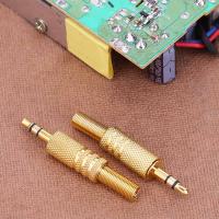 2ชิ้นหูฟังสเตอริโอ3.5มม1/8in หูฟังตัวเชื่อมต่อปลั๊กแจ็ค Audio DIY