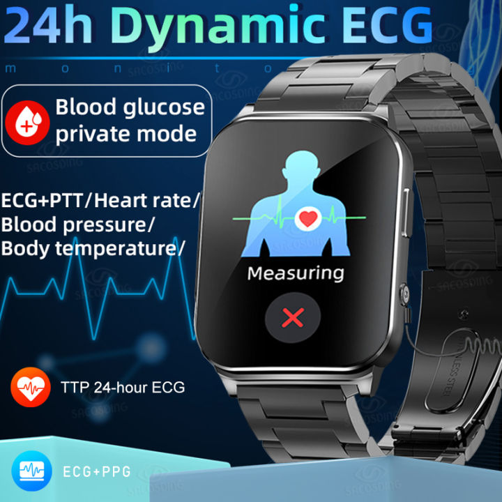 2023นาฬิกาอัจฉริยะใหม่สำหรับผู้ชาย-ep03กลูโคสอัจฉริยะ-horloge-ecg-hrv-bloed-suiker-mmol-drug-zuurstof-จอมอนิเตอร์ปลอกแขนอัจฉริยะ-lichaamstemperatuur-สายรัดข้อมือฟิตเนส